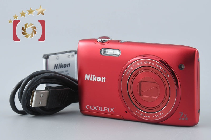 【中古】Nikon ニコン COOLPIX S3500 ラズベリーレッド コンパクトデジタルカメラ