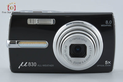 【中古】OLYMPUS オリンパス μ830 ピアノブラック コンパクトデジタルカメラ 元箱付き