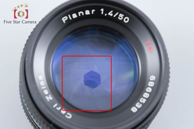 【中古】CONTAX コンタックス Carl Zeiss Planar 50mm f/1.4 T* AEJ