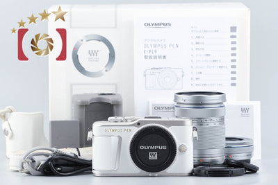 【中古】OLYMPUS オリンパス PEN E-PL9 ホワイト EZ ダブルズームキット シャッター回数僅少 元箱付き