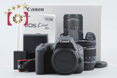 【中古】Canon キヤノン EOS Kiss X9 EF-S 18-55 IS STM レンズキット ブラック シャッター回数僅少 元箱付き