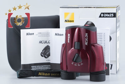 【中古】Nikon ニコン ACULON T11 8-24x25 レッド 双眼鏡 元箱付き