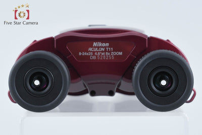 【中古】Nikon ニコン ACULON T11 8-24x25 レッド 双眼鏡 元箱付き