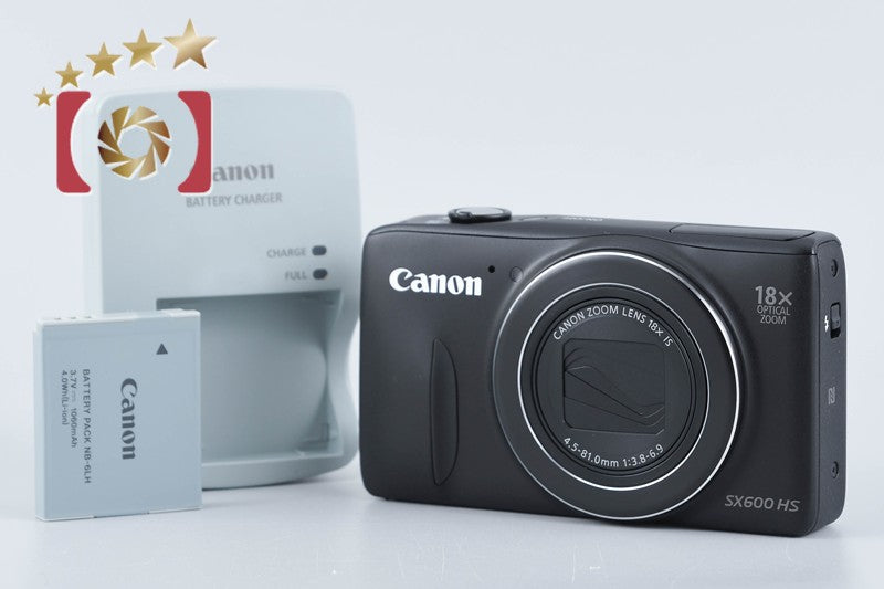 【中古】Canon キヤノン PowerShot SX600 HS ブラック コンパクトデジタルカメラ