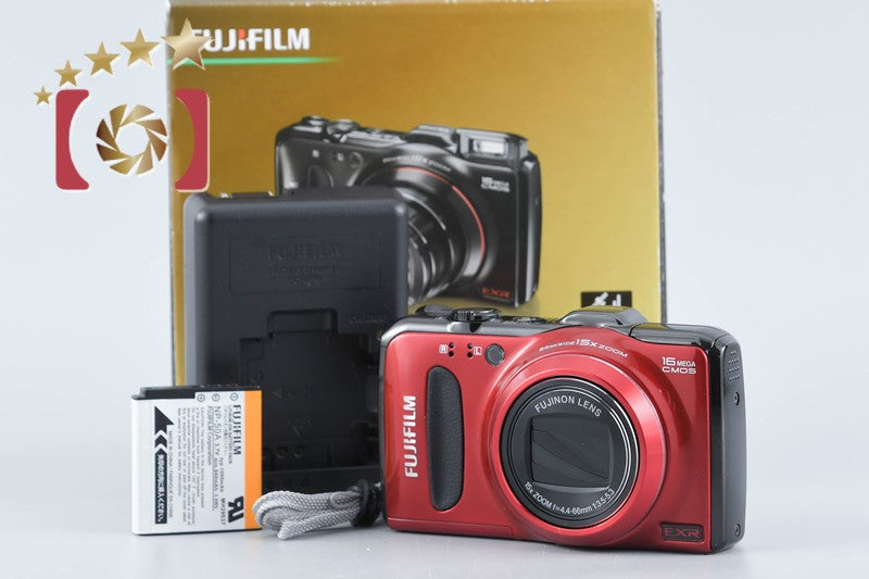 【中古】FUJIFILM 富士フイルム FinePix F550EXR レッド コンパクトデジタルカメラ 元箱付き