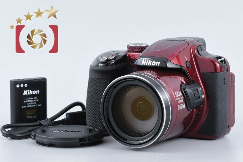 【中古】Nikon ニコン COOLPIX P600 レッド コンパクトデジタルカメラ