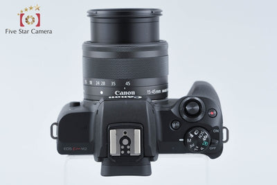 【中古】Canon キヤノン EOS Kiss M2 EF-M 15-45 IS STM レンズキット ブラック シャッター回数僅少