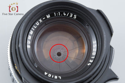 【中古】Leica ライカ SUMMILUX-M 35mm f/1.4 ブラック 11870 2026.9月 オーバーホール済み