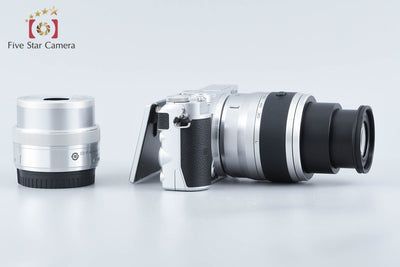 【中古】Nikon ニコン 1 J5 シルバー ダブルズームレンズキット シャッター回数僅少