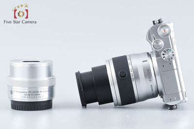 【中古】Nikon ニコン 1 J5 シルバー ダブルズームレンズキット シャッター回数僅少