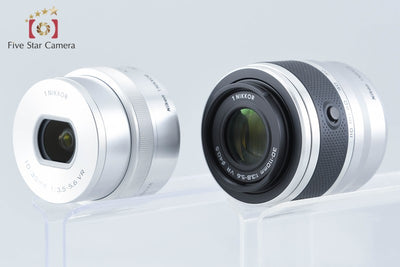 【中古】Nikon ニコン 1 J5 シルバー ダブルズームレンズキット シャッター回数僅少
