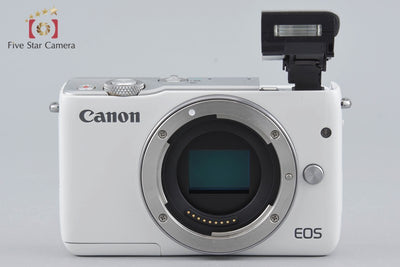 Used Canon EOS M10 Double Zoom Lens Kit White with Original Box