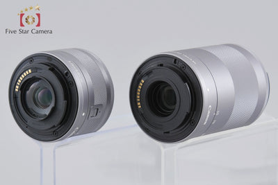 Used Canon EOS M10 Double Zoom Lens Kit White with Original Box