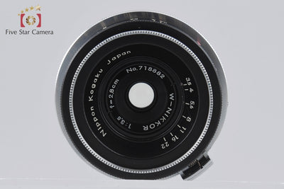 [Used] Nikon W-NIKKOR 28mm f/3.5 Nikon S Mount