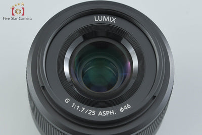 [Used] Panasonic LUMIX G 25mm f/1.7 ASPH. H-H025 Black