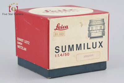 [Used] Leica SUMMILUX 50mm f/1.4 2nd Gen 11114 Leica M-mount with original box