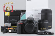 Used: Nikon D5300 AF-P Double Zoom Kit Black with Original Box