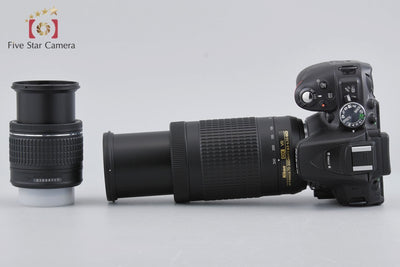 Used: Nikon D5300 AF-P Double Zoom Kit Black with Original Box