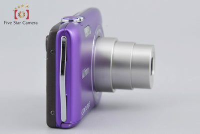 [Used] Nikon Coolpix S3300 Lavender Purple Compact Digital Camera with Original Box