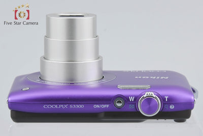 [Used] Nikon Coolpix S3300 Lavender Purple Compact Digital Camera with Original Box