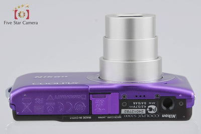 [Used] Nikon Coolpix S3300 Lavender Purple Compact Digital Camera with Original Box