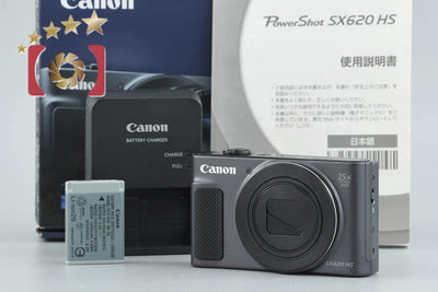 [Used] Canon PowerShot SX620 HS Black Compact Digital Camera with Original Box