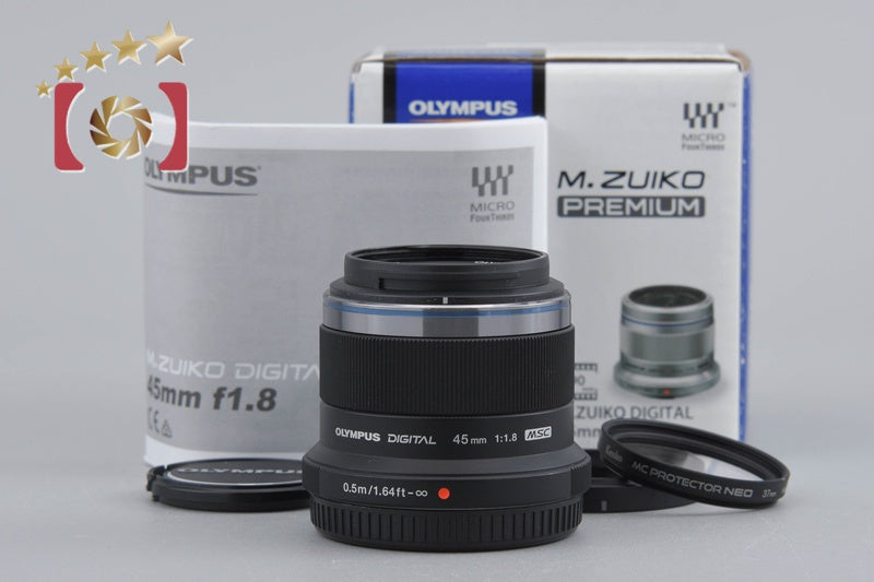 【中古】OLYMPUS オリンパス M.ZUIKO DIGITAL 45mm f/1.8 ブラック 元箱付き
