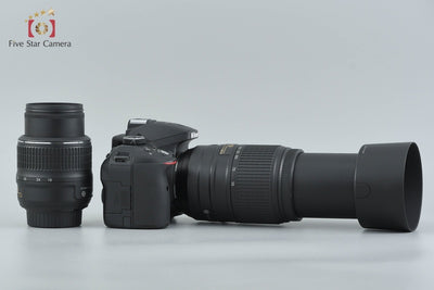 [Used] Nikon D5300 Black + AF-S DX NIKKOR 18-55mm f/3.5-5.6 G VR + AF-S DX NIKKOR 55-300mm f/4.5-5.6 G ED VR