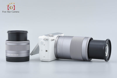 [Used] Canon EOS M10 Double Zoom Lens Kit White with Original Box
