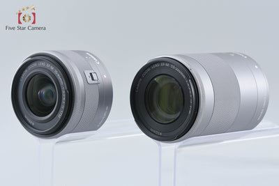 [Used] Canon EOS M10 Double Zoom Lens Kit White with Original Box