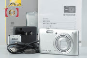 [Used] Nikon COOLPIX S3700 Silver Compact Digital Camera with Original Box