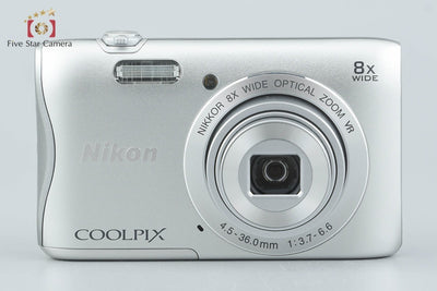 [Used] Nikon COOLPIX S3700 Silver Compact Digital Camera with Original Box