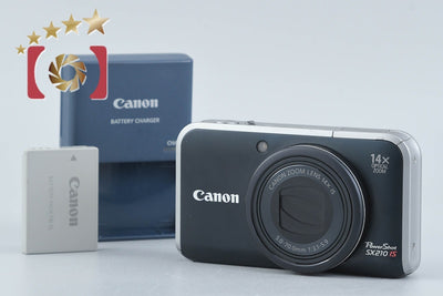 [Used] Canon PowerShot SX210 IS Black Compact Digital Camera