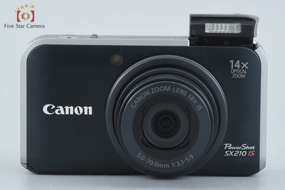 [Used] Canon PowerShot SX210 IS Black Compact Digital Camera