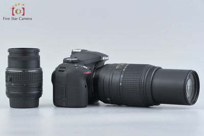 [Used] Nikon D5300 Double Zoom Kit Black - Very Low Shutter Count