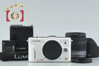 [Used] Panasonic LUMIX DMC-GF2 White + LUMIX G VARIO 14-42mm f/3.5-5.6 ASPH. MEGA O.I.S. H-FS014042