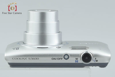 [Used] Nikon COOLPIX S3600 Crystal Silver Compact Digital Camera