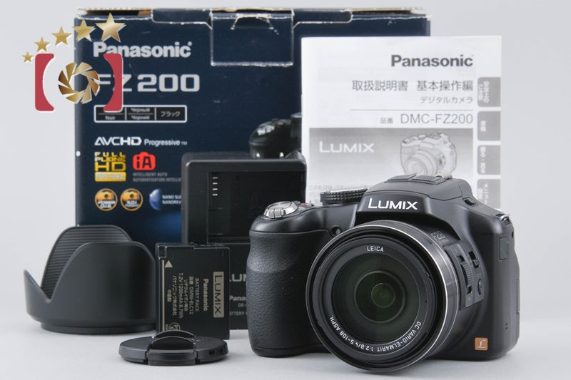 Used: Panasonic LUMIX DMC-FZ200 Compact Digital Camera with Original Box