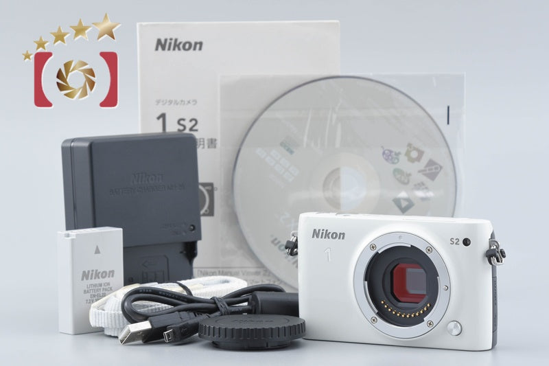 Used: Nikon 1 S2 White Mirrorless Interchangeable Lens Camera