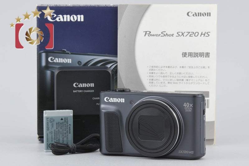 [Used] Canon PowerShot SX720 HS Black Compact Digital Camera with Original Box