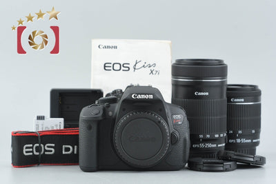 【中古】Canon キヤノン EOS Kiss X7i ダブルズームキット シャッター回数僅少