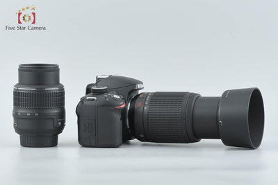 【中古】Nikon ニコン D3200 ダブルズームキット ブラック シャッター回数僅少