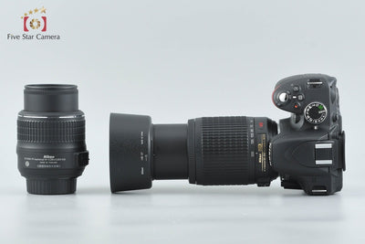 【中古】Nikon ニコン D3200 ダブルズームキット ブラック シャッター回数僅少