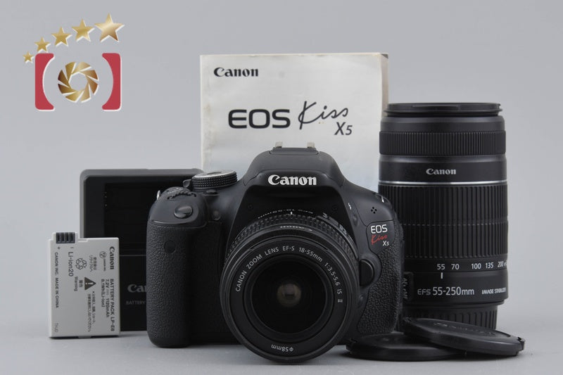 【中古】Canon キヤノン EOS Kiss X5 ダブルズームレンズキット