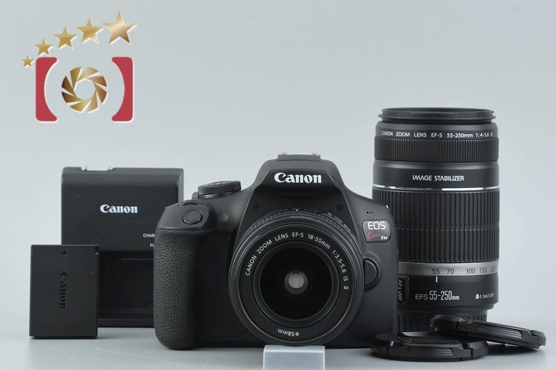 [Used] Canon EOS Kiss X90 + EF-S 18-55mm f/3.5-5.6 IS II + EF-S 55-250mm f/4-5.6 IS