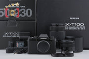 [Used] FUJIFILM X-T100 Double Zoom Lens Kit Black with Original Box