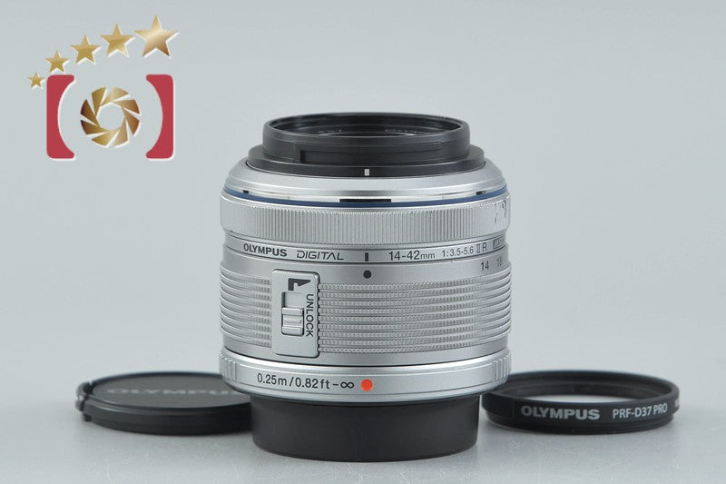 【中古】OLYMPUS オリンパス M.ZUIKO DIGITAL 14-42mm f/3.5-5.6 II R シルバー