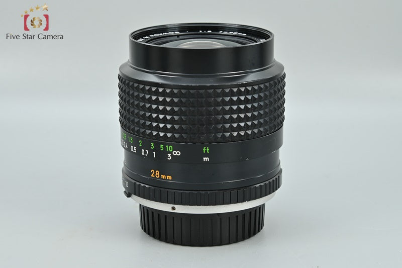 【美品】MINOLTA MC W.ROKKOR-SI 28mm f2.5 もう一本のケース入り MINOLTA MC W. ROKKOR-SI 28mm F2.5 アトム