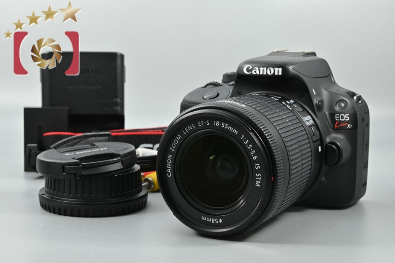 [Used] Canon EOS Kiss X7 EF-S 18-55mm IS STM Lens Kit Black Digital SLR Camera