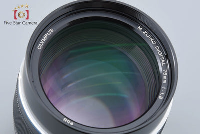 [Used] OLYMPUS Olympus M.ZUIKO DIGITAL ED 75mm f/1.8 Black with original box